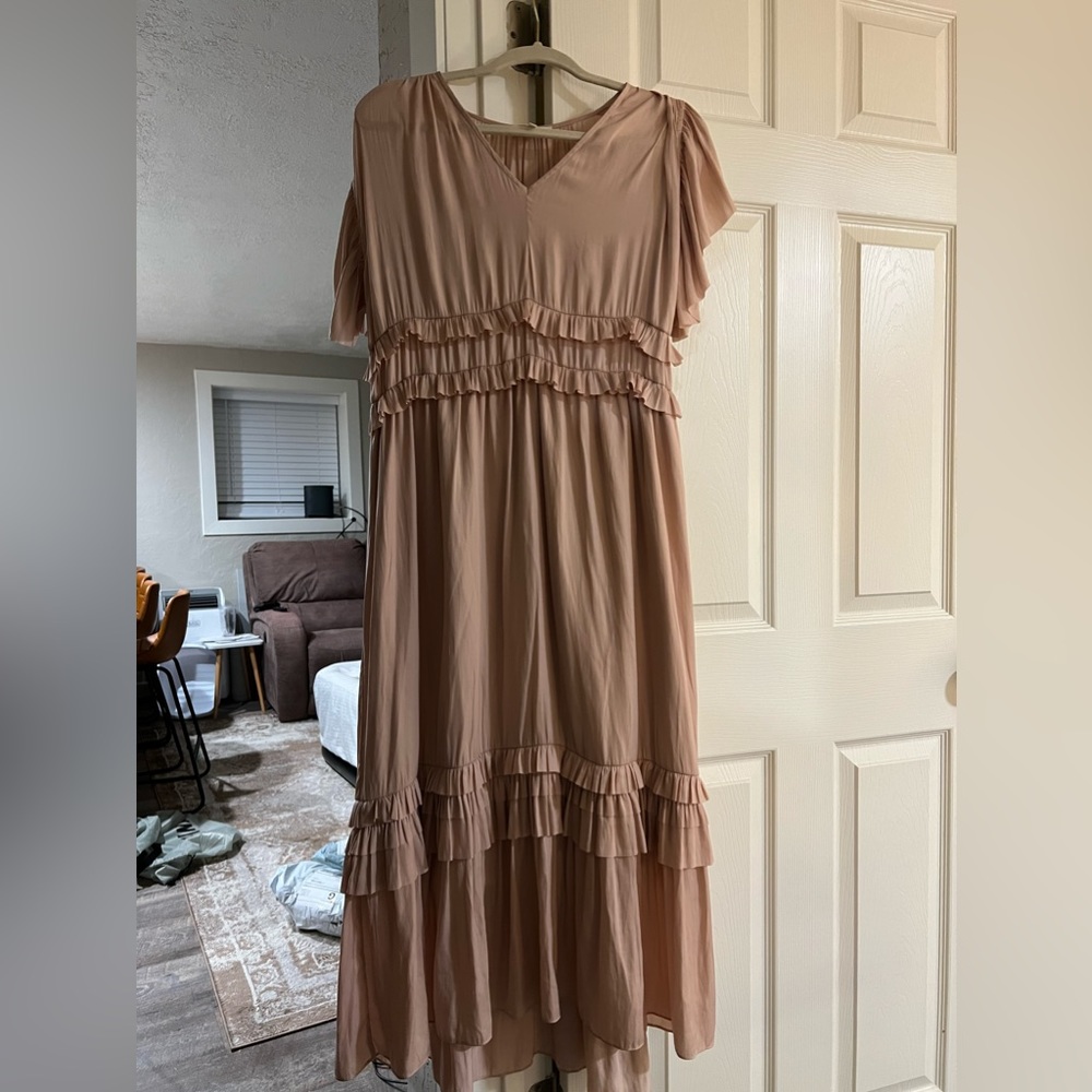 Bohme Willa Midi Dress Rose Size L